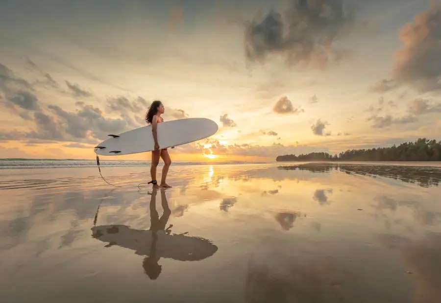 A surfer in Hawaii’s ocean